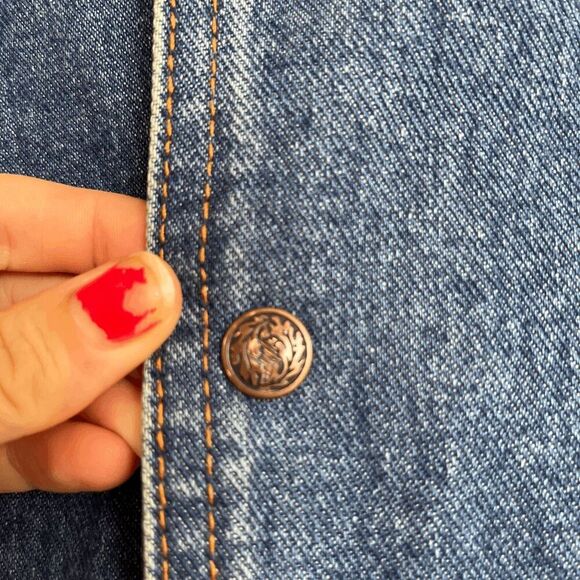 Vintage 90s Super Chevy Show Embroidered Denim Jacket Unisex LG USA - Picture 7 of 9